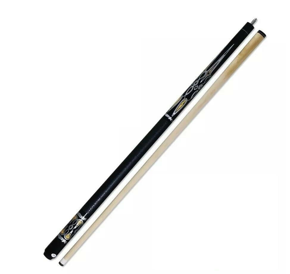 Pegasi Classic Billardqueue 146cm 2-teilig Black Hawk Schwarz Normal, Schwarz Normal