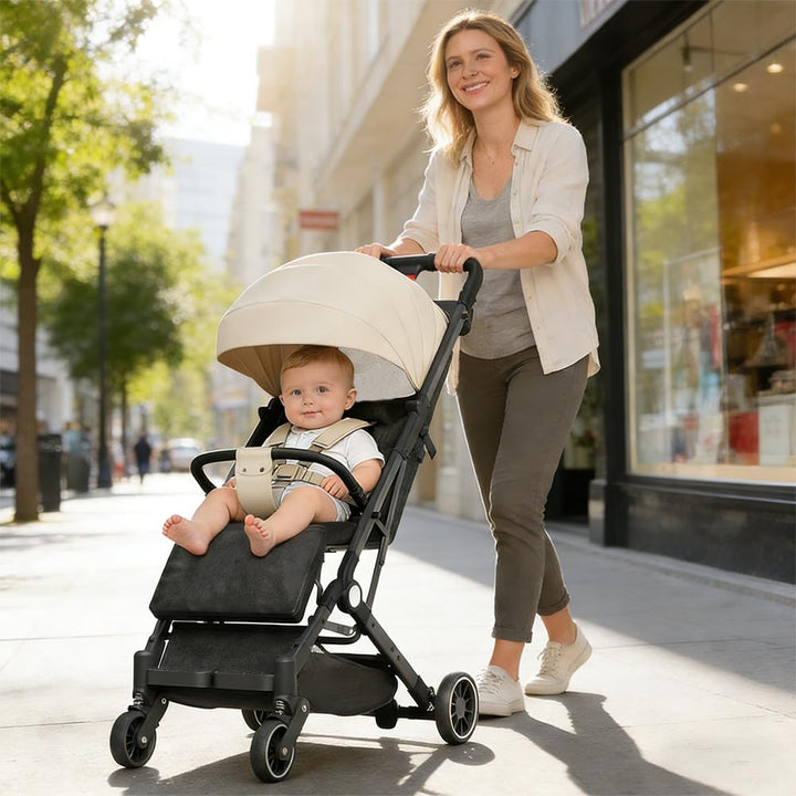 Kinderbuggy, Kinderwagen mit Sonnenschirm, Kinderwagen Zusammenklappbar, Buggy mit Liegefunktion, Ka