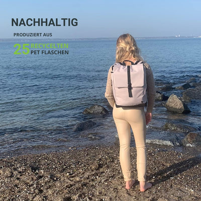 FUCHS & REBELL® Rucksack MATS - Durchdacht & Nachhaltig - Daypack mit Laptopfach & Anti Diebstahl Ta