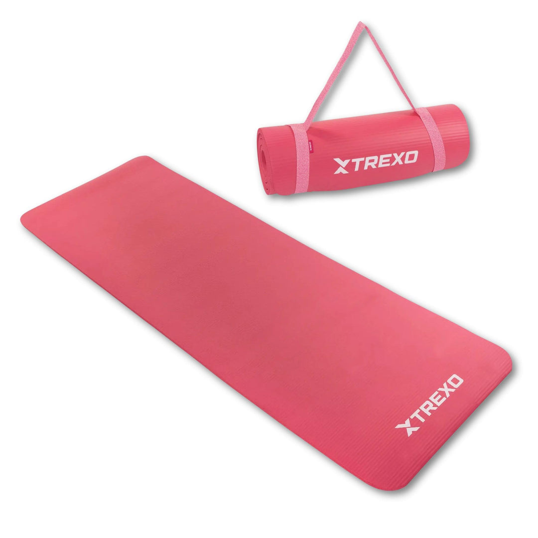 TREXO NBR Übungsmatte in Hellrosa 183 x 61 cm Material von aussergewöhnlicher Haltbarkeit und Flexib