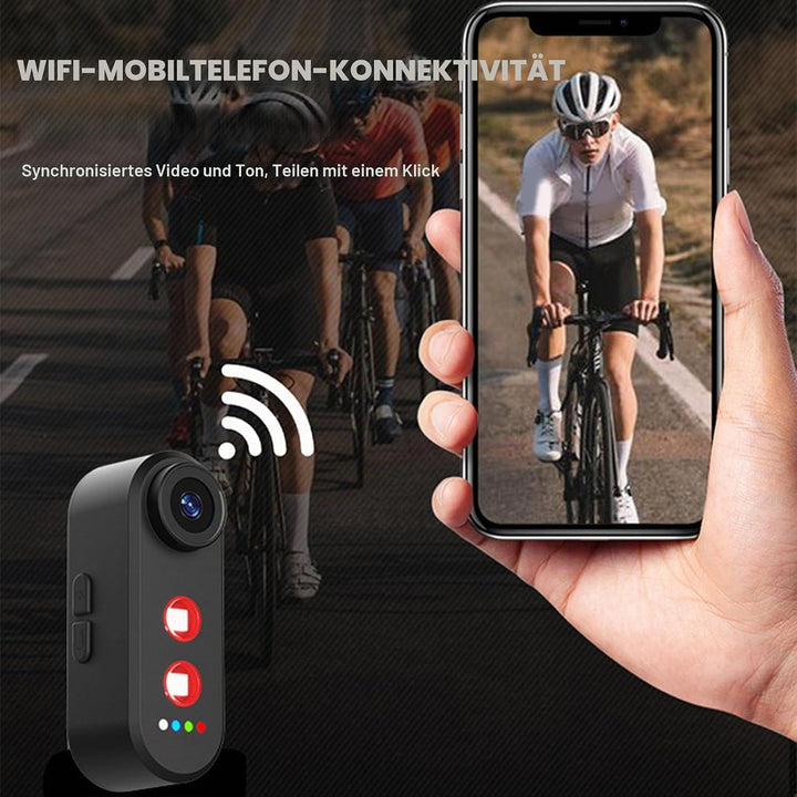 Bike Rückblick Kamera mit Rücklicht, 1080p Fahrradvideocorder mit 5000 mAh wiederaufladbarem Akku fü