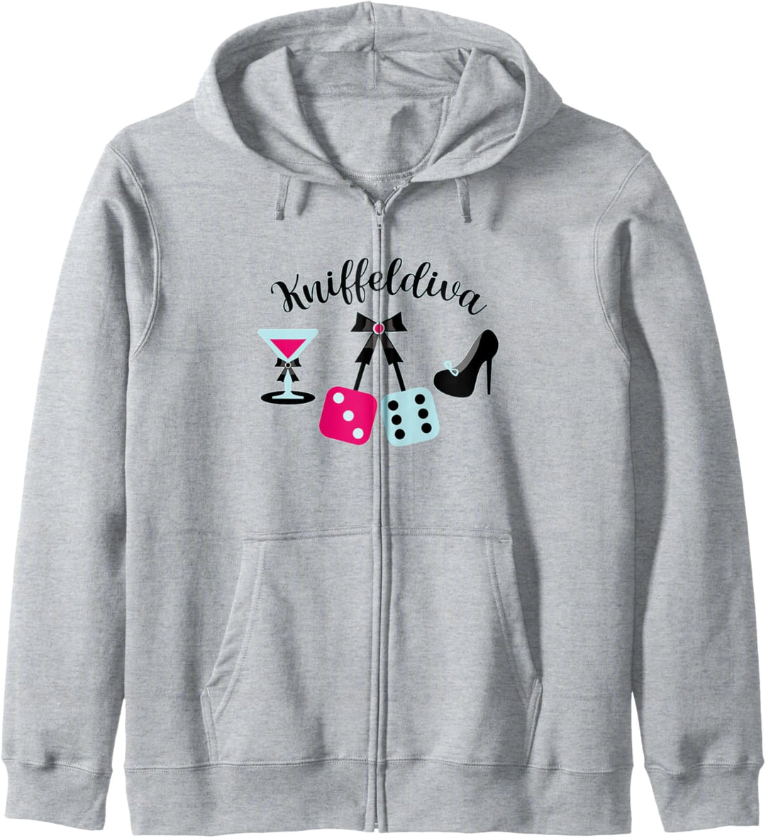 Kniffel Diva - Cooles Girl Power Outfit Für Würfel Frauen Kapuzenjacke