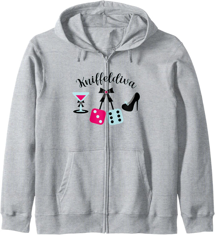 Kniffel Diva - Cooles Girl Power Outfit Für Würfel Frauen Kapuzenjacke