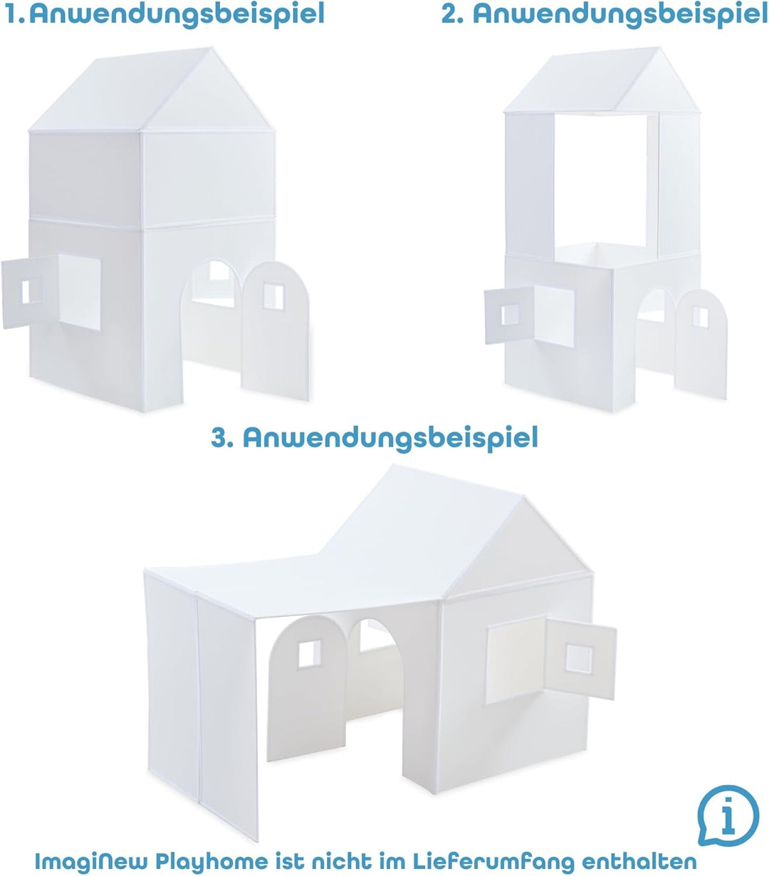 ImagiNew Playhome - Immer Wieder neu bemalen &amp; abwischen - Spielhaus Kinder Erhöhung Zubehör Erweite