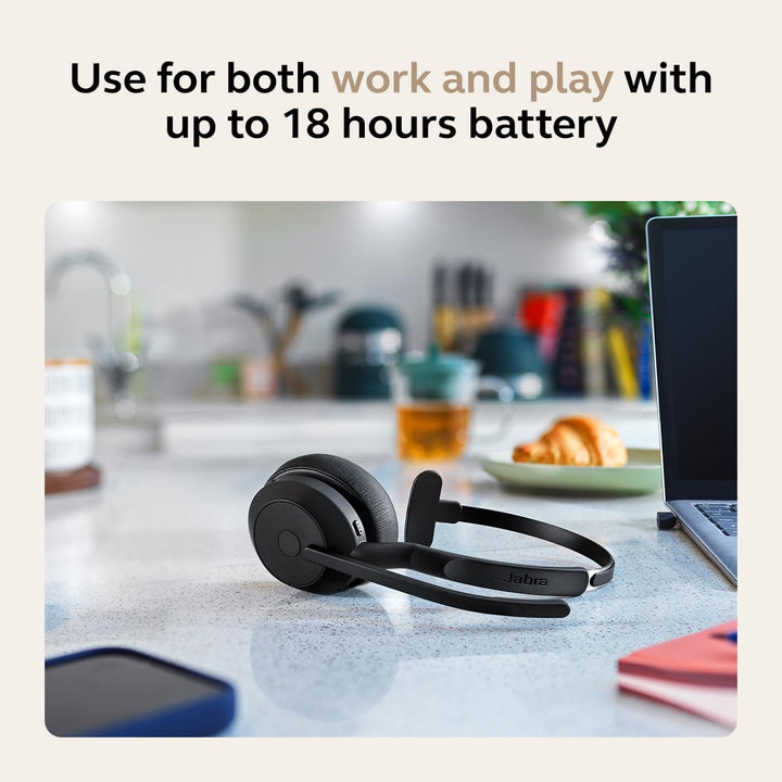 Jabra Evolve2 55 - schnurloses Mono-Headset Air Comfort - Mikrofone mit Geräuschunterdrückung und AN