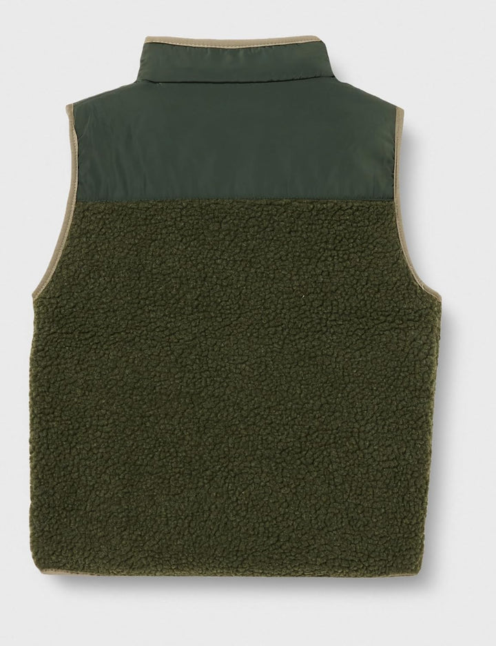 NAME IT Unisex Nknmall Teddy Vest Weste 116 Beetle, 116 Beetle
