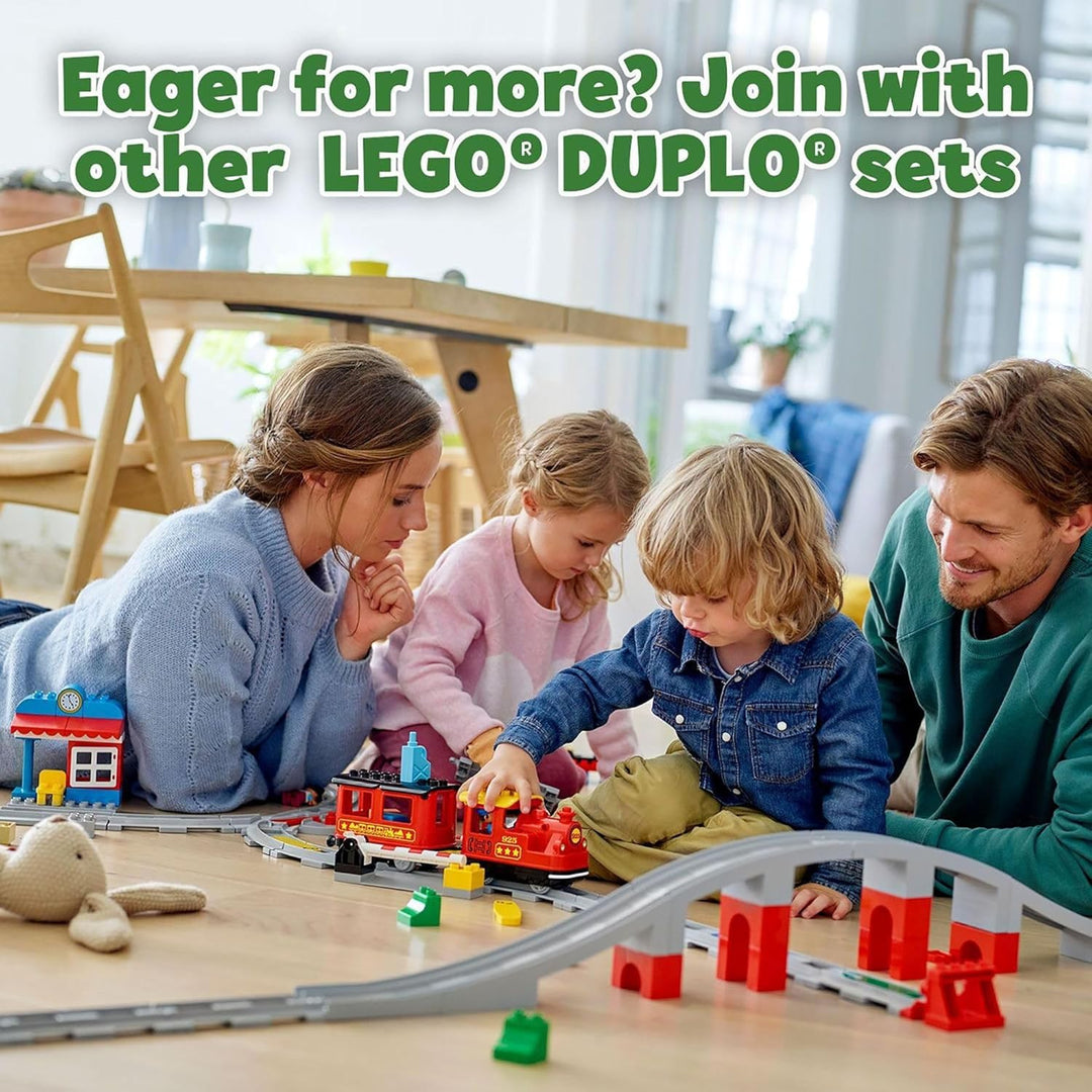 LEGO DUPLO Dampfzug 10874, ferngesteuertes Bausteine-Set hilft Kleinkindern beim Lernen, tolles päda