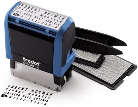 trodat® Stempel-Set Printy 4912 Typo - max. 4 Zeilen, 47 x 18 mm, zum Selbersetzen