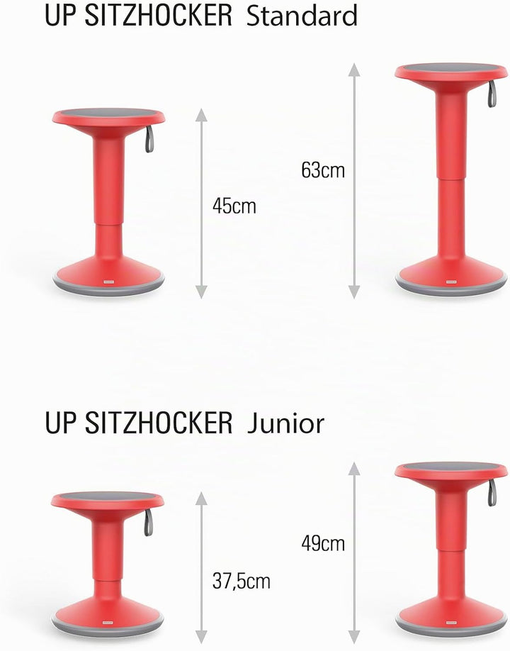 Interstuhl UPis1 - ergonomischer Sitzhocker mit Schwingeffekt - höhenverstellbar - Hocker mit rutsch