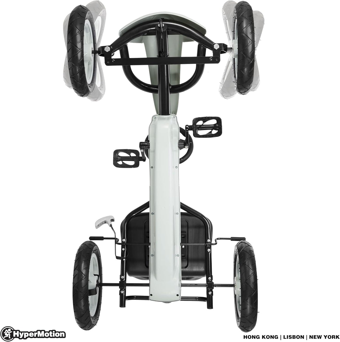 HyperMotion Go-Kart Tretfahrzeug - Kinderfahrzeug ab 5 Jahren - Verstellbarer Sitz mit Doppelhandbre