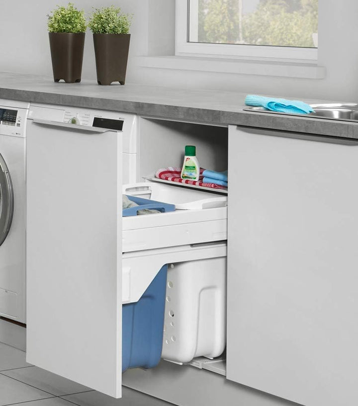 Hailo Laundry Carrier Küchen-Abfalleimer, Weiss, One Size