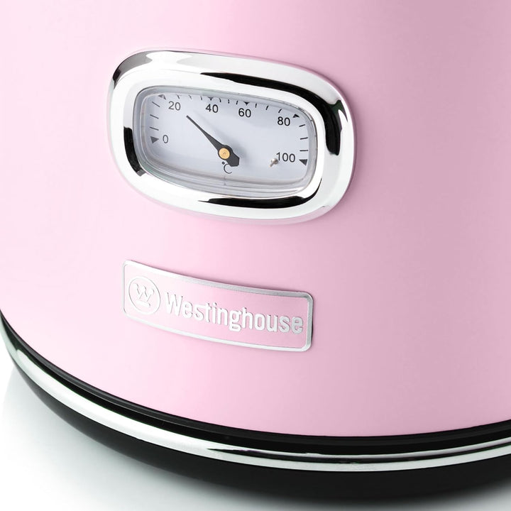 Westinghouse Retro Wasserkocher Kocher Für Wasser Mit Temperatur & Wasserstandsanzeige, Mit Kalkfilt