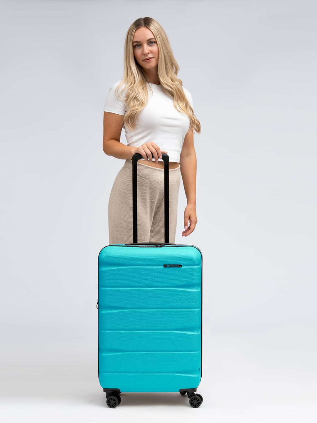 Franky Munich 4.0 Koffer Set | Trolley Hartgepäck - Handgepäck Koffer mit 4 Rollen Einer Dehnfalte,