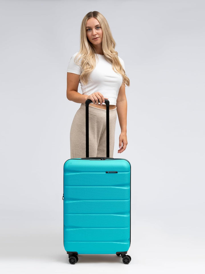 Franky Munich 4.0 Koffer Set | Trolley Hartgepäck - Handgepäck Koffer mit 4 Rollen Einer Dehnfalte,