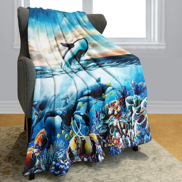 YISUMEI - 150 x 200 cm Decke - Wal Fleecedecke,Kaschmir-Gefühl Kuscheldecke Geeignet für Bett oder S