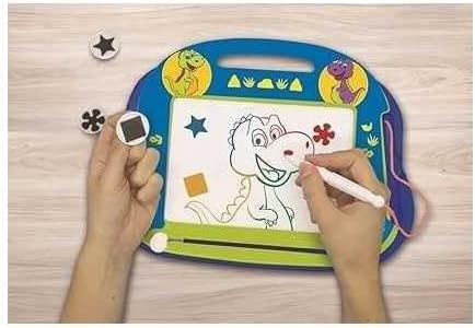 Lexibook CRDINO550 Dinosaur Magische magnetische Zeichentafel, Magnettafel für Kinder, künstlerische