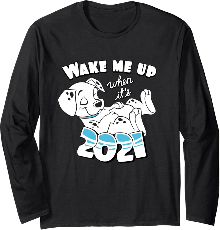 Disney 101 Dalmatians Wake Me Up When It's 2021 Langarmshirt