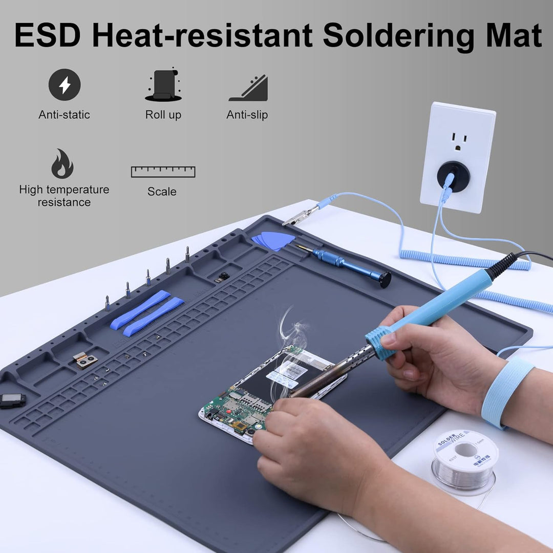 HPFIX Antistatik Matte for Computer,Laptop,Cellphone,iPad Electronics Repair, ESD Soldering Mat Heat