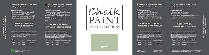 Chalk Paint Everything® Salvia Kreidefarbe Wasserbasis für Alle Oberflächen einfach zu verarbeiten o