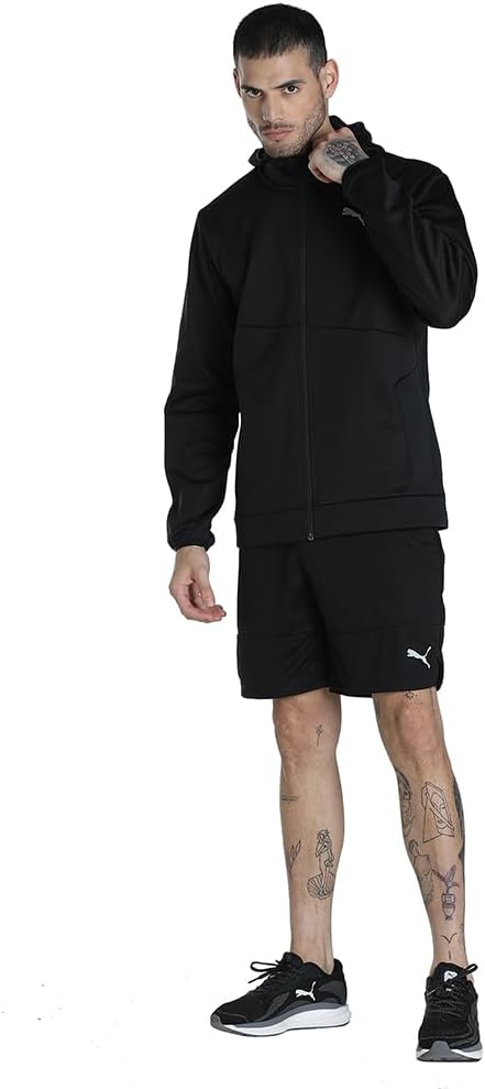 PUMA Herren Train All Day Pwrfleece Full Zip Sweat, Puma Schwarz