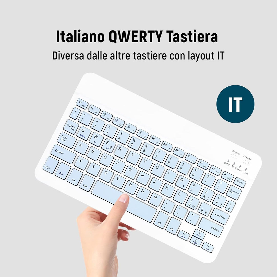 Lielax Schutzhülle mit Tastatur für iPad 10. Generation 2022 10,9 Zoll, italienische QWERTY Tastatur