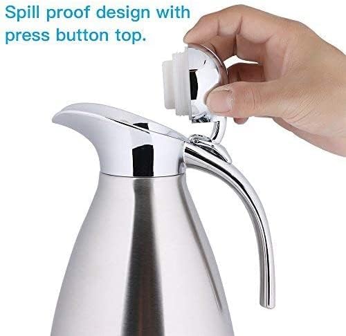 Luvan 2.0 L Kaffeekanne,304 Edelstahl Edelstahl Thermokaraffe,Doppelwand Vakuum Isolierte,Kaffee The