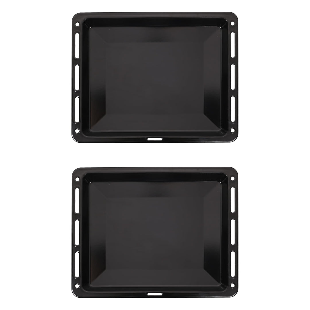 ICQN 460 x 370 x 30 mm Backblech Set, Passend für Bosch Neff Constructa, 2er Emaillierte Fettpfanne