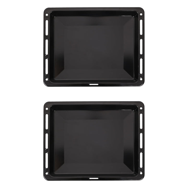 ICQN 460 x 370 x 30 mm Backblech Set, Passend für Bosch Neff Constructa, 2er Emaillierte Fettpfanne