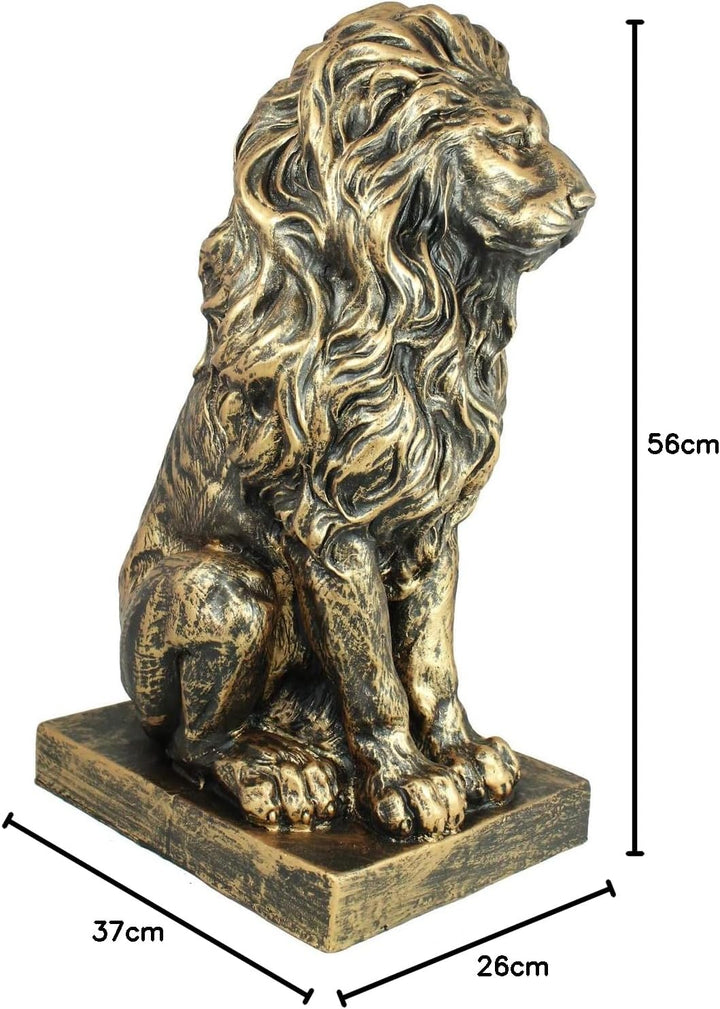 colourliving Löwe Skulptur Löwenstatue Deko Löwe Garten Gartenfigur Löwe sitzend