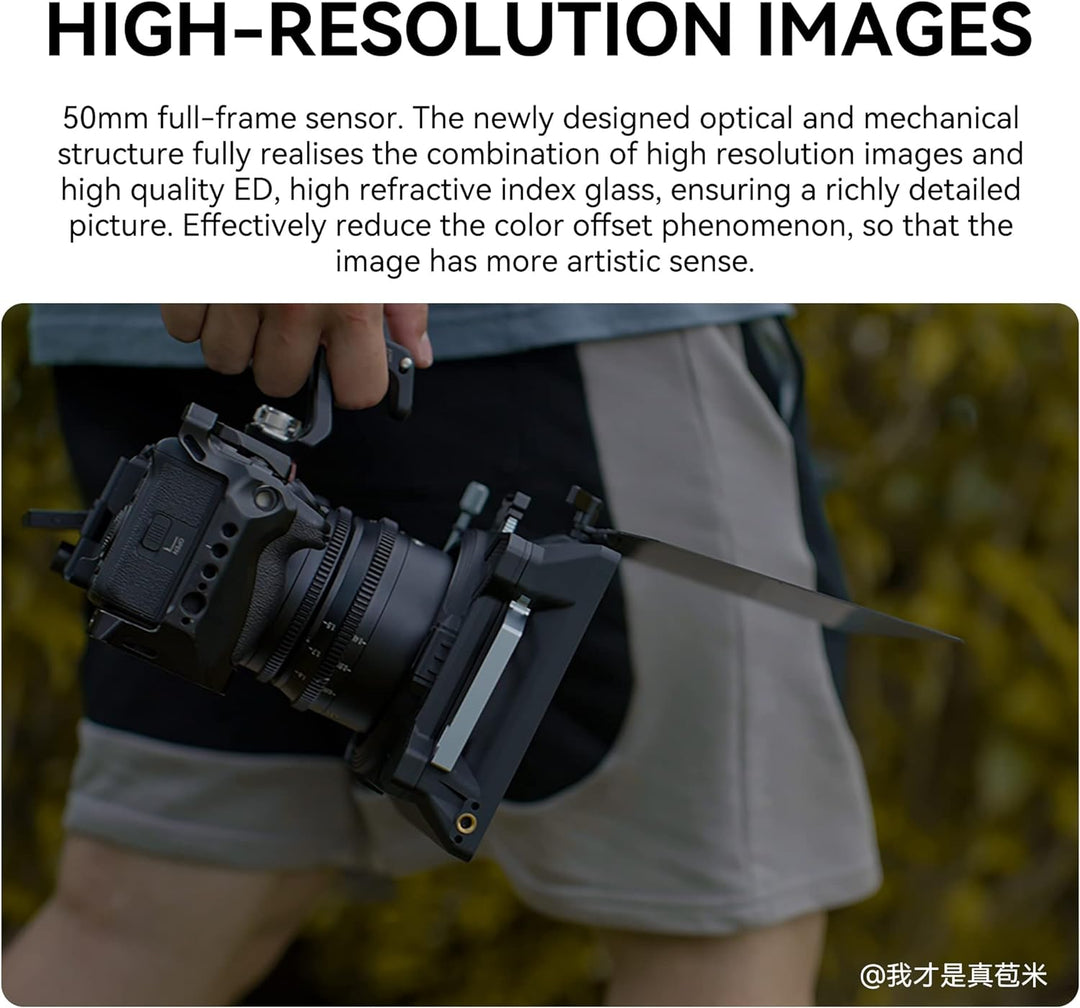 7artisans 50mm T2.0 Grosse Blende Vollformat Cine Objektiv Kompatibel für Canon RF-Mount, Manueller