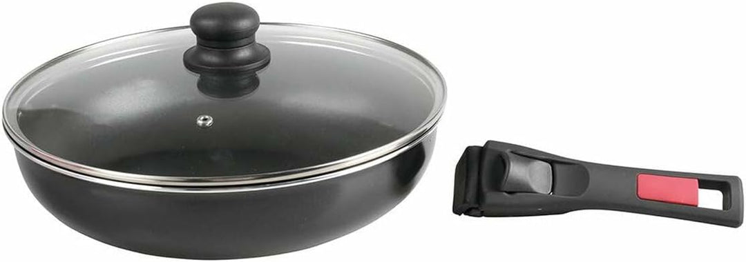 Sitram 712380 Agile Bratpfanne 28 cm aus Aluminium mit schwarzer Antihaftbeschichtung, ohne PFOA, ab