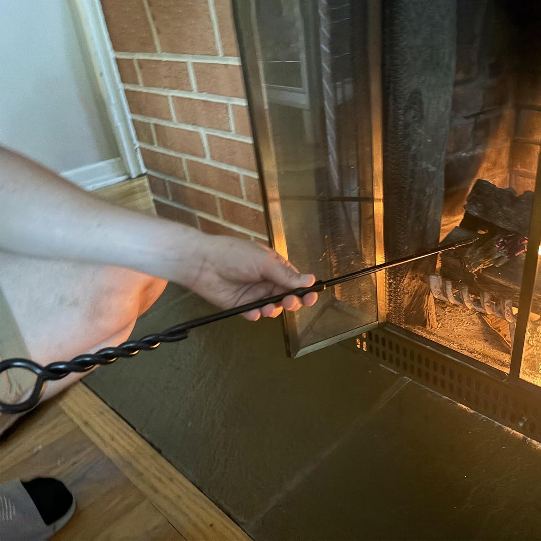 Schürhaken Robuster 66cm Kurzer Schürhaken Kamin Feuerhaken aus Stahl für Feuerschale Kamine Feuerst