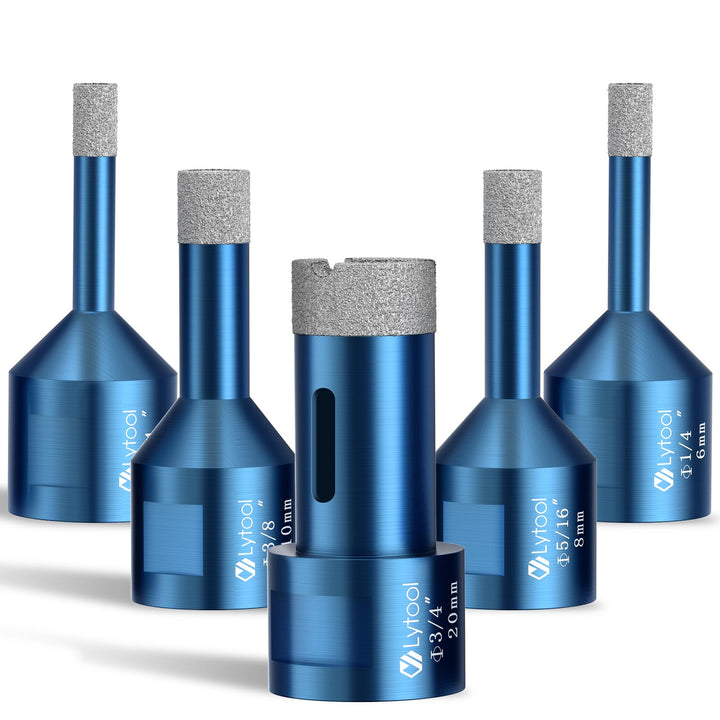 M14 Fliesenbohrer, Lytool 5 tlg Diamantbohrer Glasbohrer Set für M14 Winkelschleifer ø 6 | 6 | 8 | 1