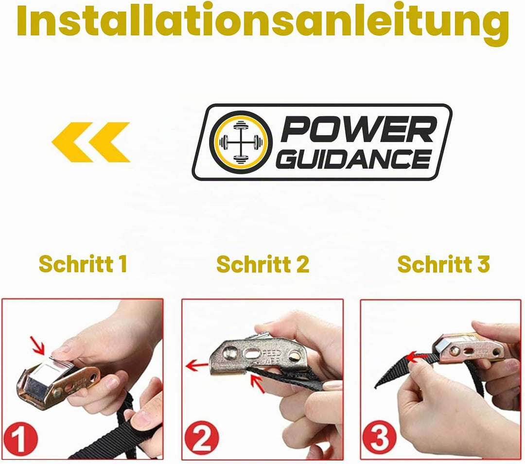 POWER GUIDANCE Turnringe aus mit verstellbaren Schnallenriemen, gymnastikringe für Home Gym, Outdoor
