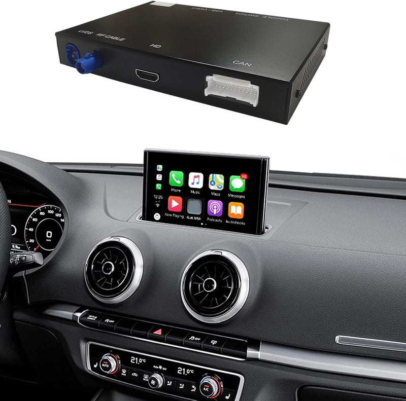 Retrofit Kit Decoder with Wireless CarPlay & Android Car for Audi A3/S3 2013-2018,Support Mimrorlink