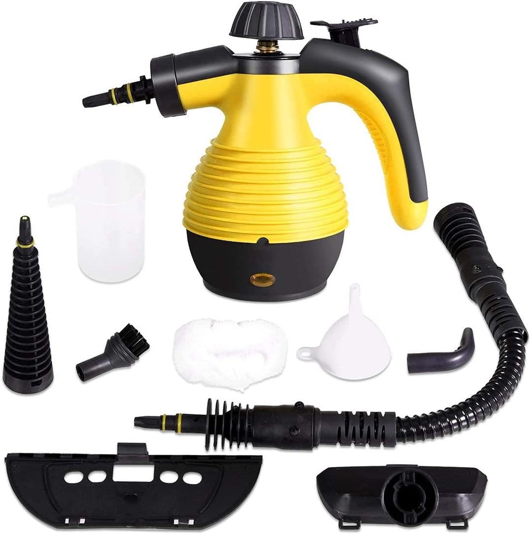 RELAX4LIFE Mehrzweck-Dampfreiniger, Handdampfreiniger 350ml Wassertank, Handgerät mit 9 Zubehörteile