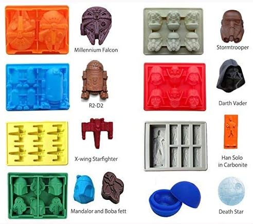 Sunerly Silikon-Eiswürfelform in Star Wars Charakterformen ideal für Schokolade, Eiswürfelform, Gele