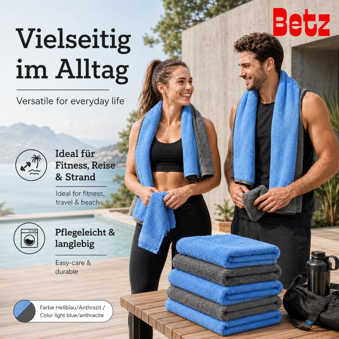 Betz 10-TLG. Handtuch-Set Premium 100% Baumwolle 2 Duschtücher 4 Handtücher 2 Gästetücher 2 Waschhan
