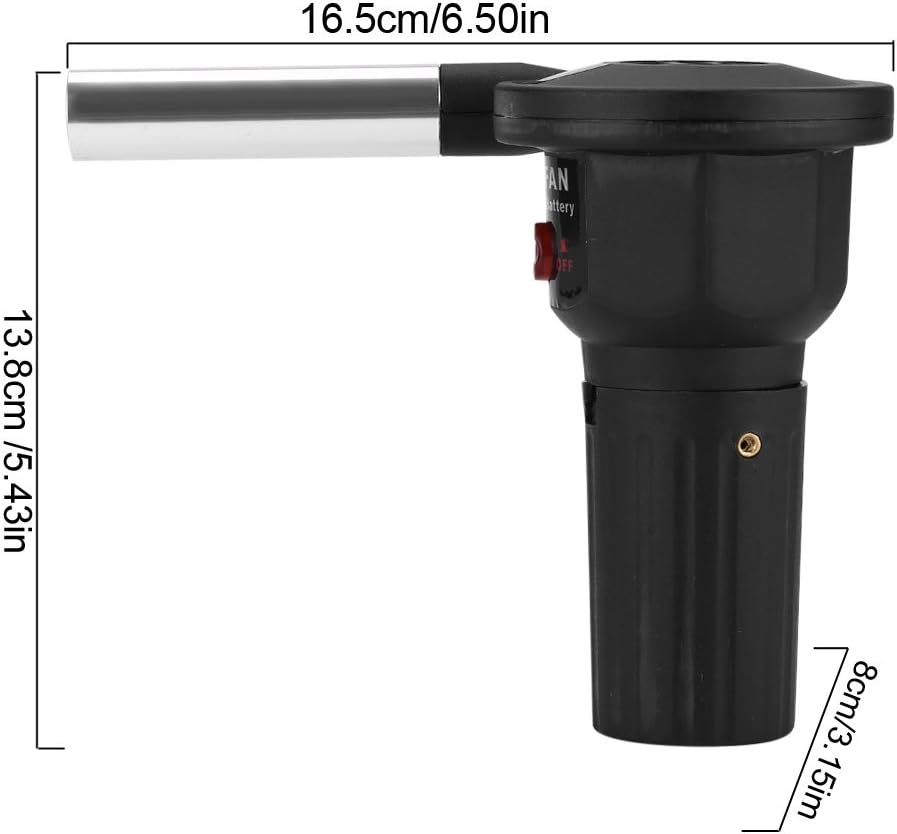 GOTOTOP Tragbar batteriebetrieben BBQ Fan Air Gebläse für Outdoor Camping Picknick Holzkohle-Grill B