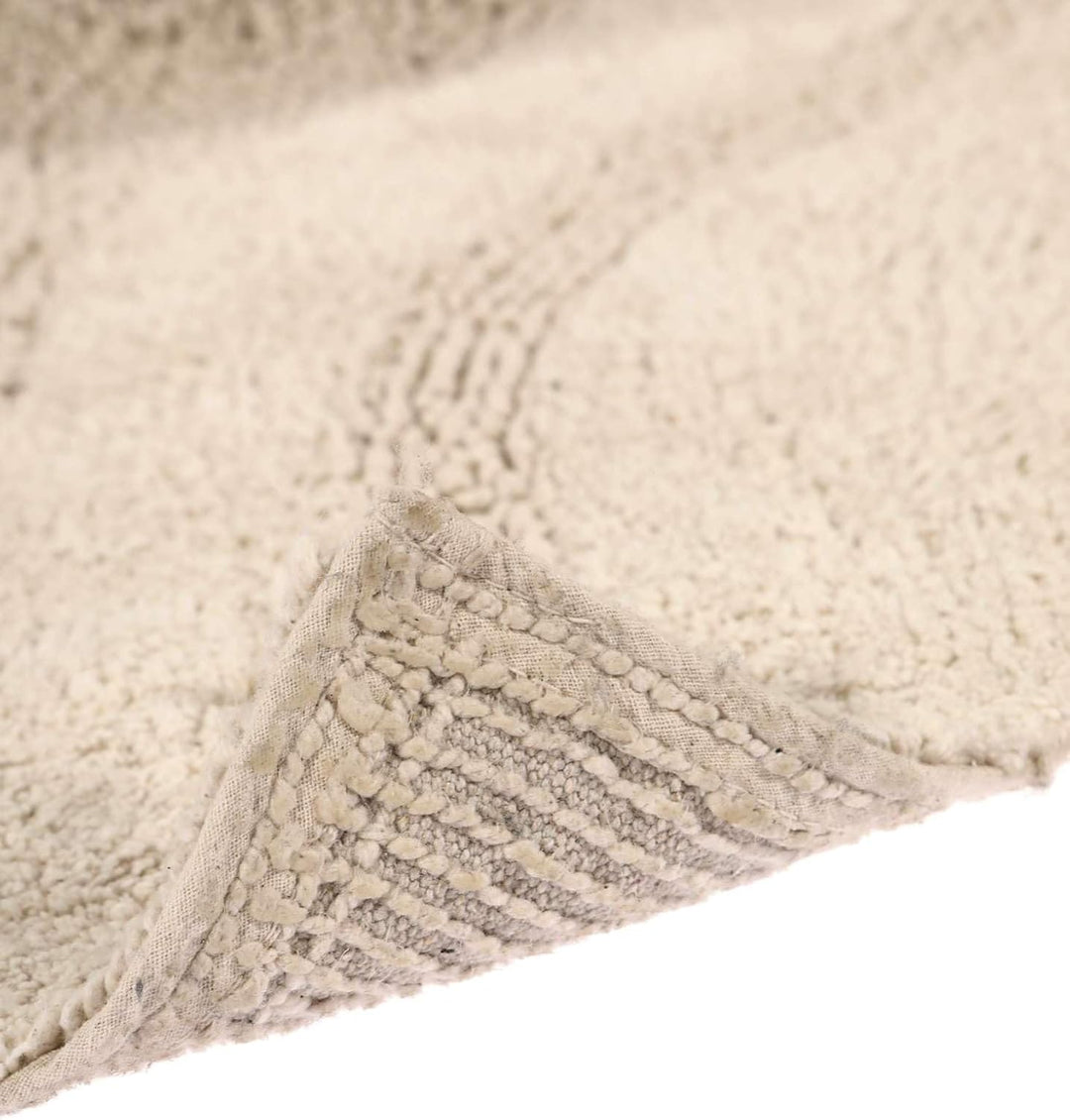 RugVista Badematte Breeze, 80 x 50 cm, Rechteckig, Mittelflor, Anti-Rutsch, Moderner Badteppich, Mas