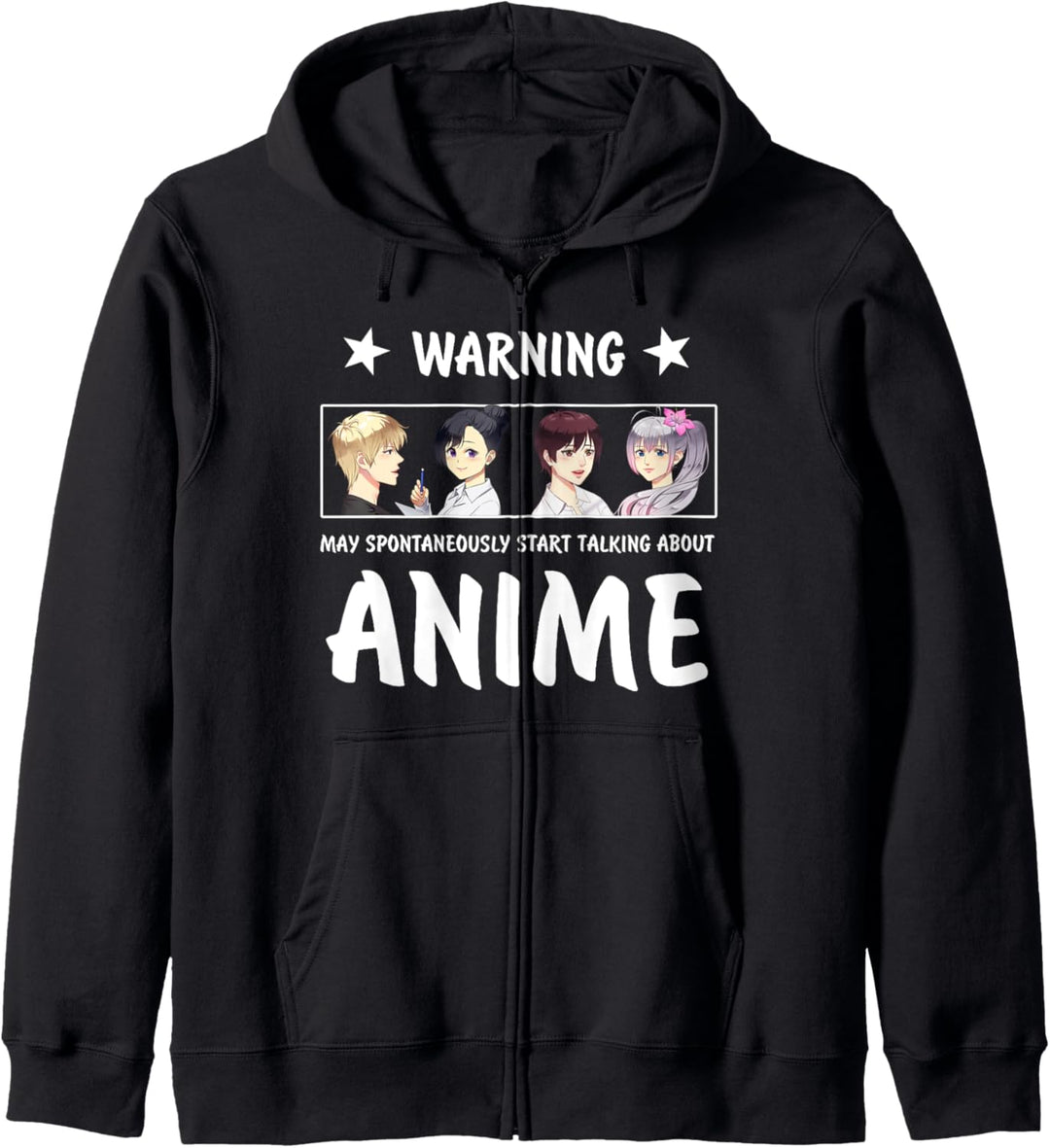 Warnung kann spontan anfangen, über Anime zu sprechen Kapuzenjacke