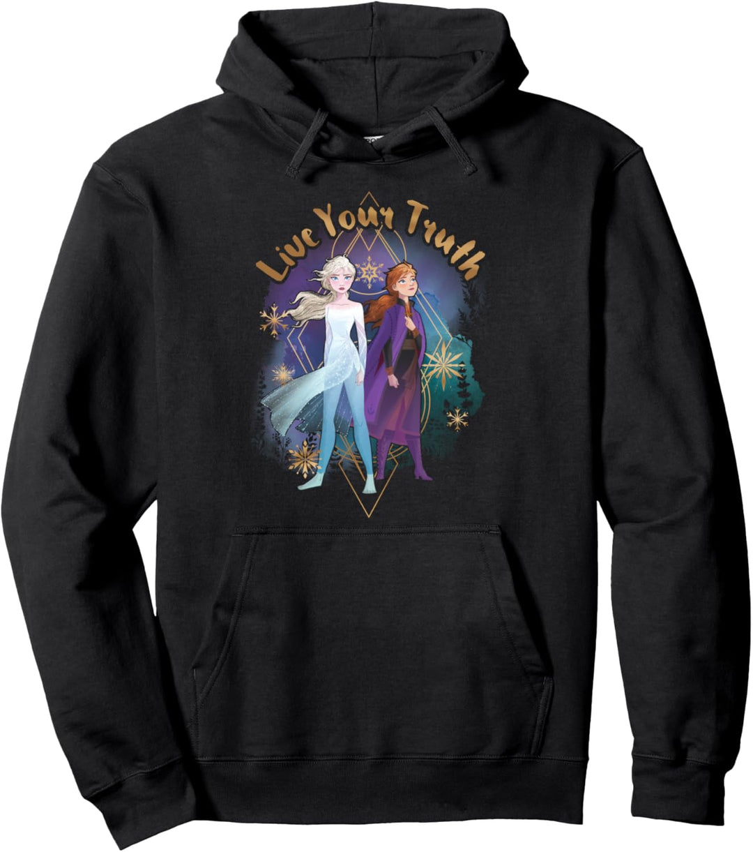 Disney Frozen 2 Anna & Elsa Live Your Truth Portrait Pullover Hoodie