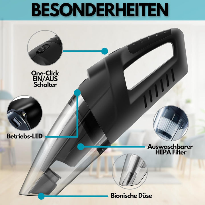 Steinborg® Handstaubsauger Akku Handsauger kabellos Akkusauger Leistungsstarker tragbarer Leichter A