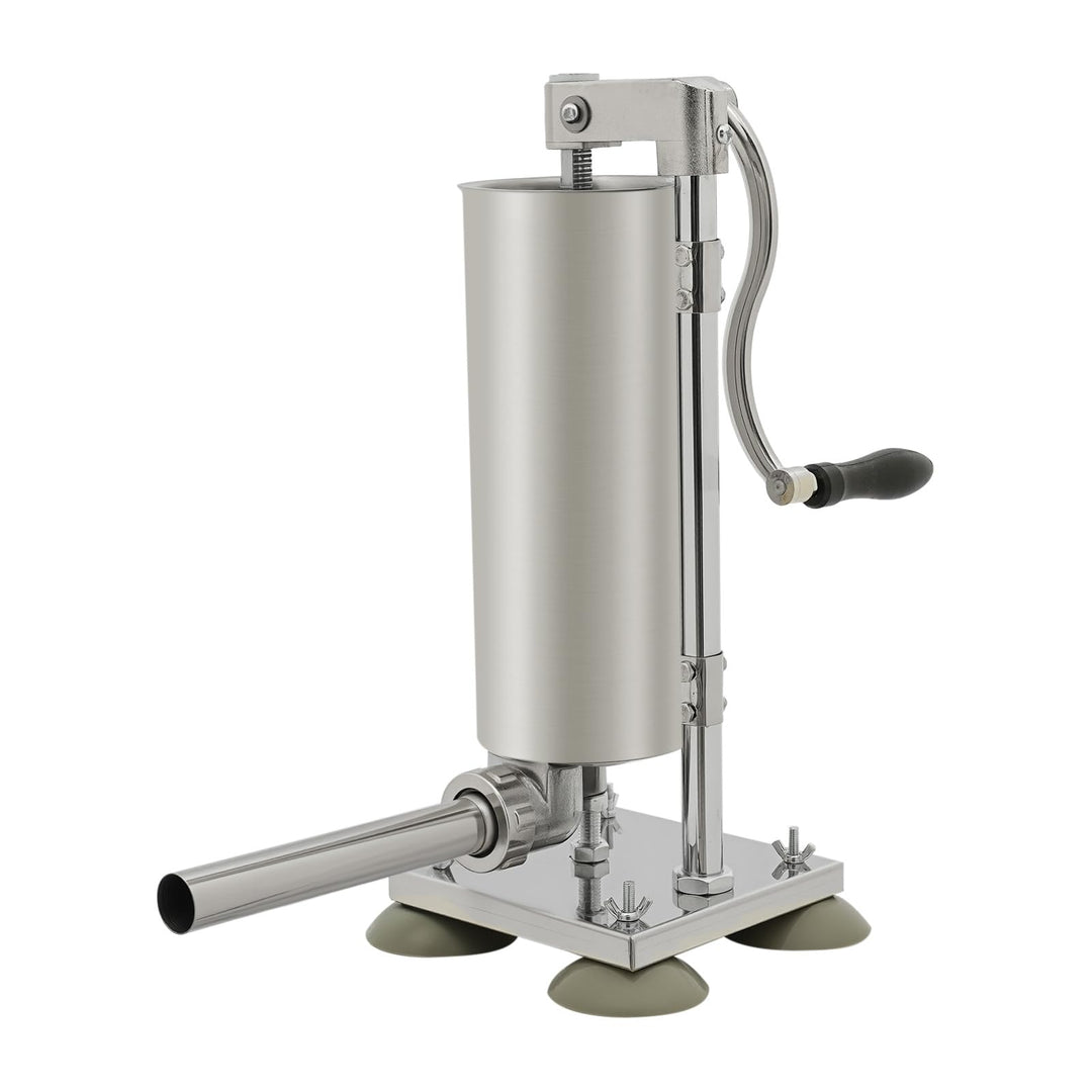 Edelstahl Wurstfüller manuell, 3L/6 Pfund Wurstfüllmaschine mit Zylinder abnehmbar, Wurstpresse Hand