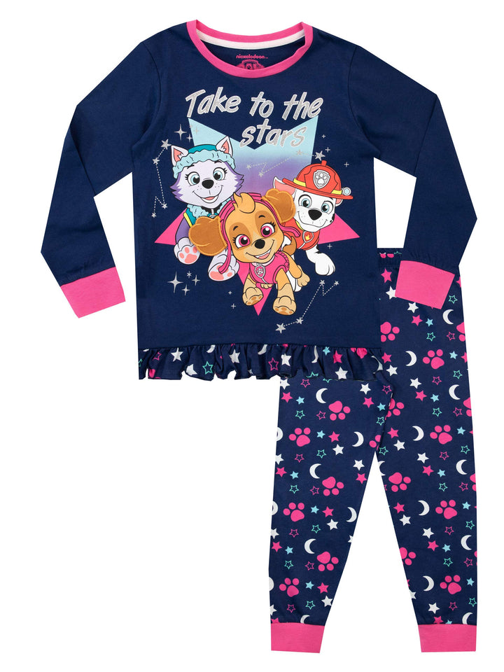 PAW PATROL Mädchen Skye und Everest Schlafanzug 92 Blau, 92 Blau
