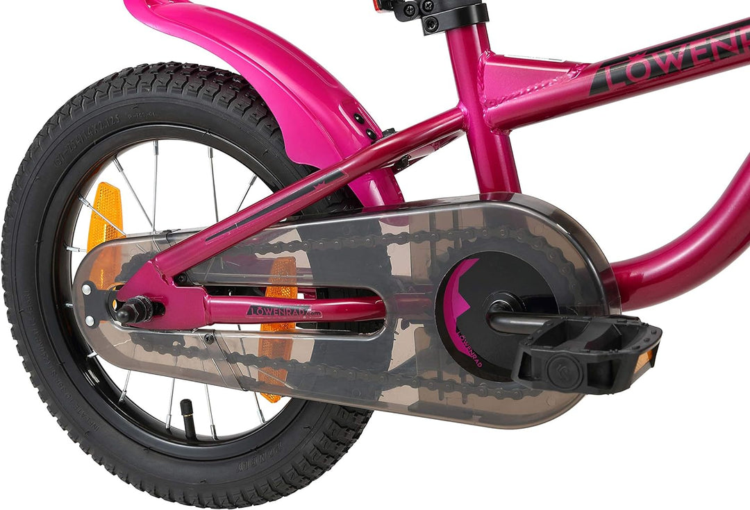 Löwenrad Kinderfahrrad für Jungen und Mädchen ab 3-4 Jahre | 14 Zoll Kinderrad mit Bremse | Fahrrad