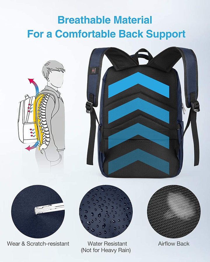 HOMIEE Rucksack Herren Laptop Rucksack Damen Wasserdicht Backpack Uni Tagesrucksack Laptoprucksack A