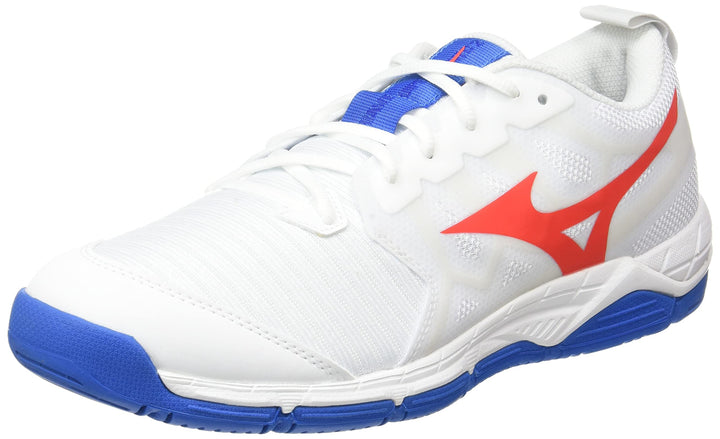 Mizuno Herren Wave Supersonic 2 Volleyball-Schuh 46 EU Weiss Irred French Blue, 46 EU Weiß Irre