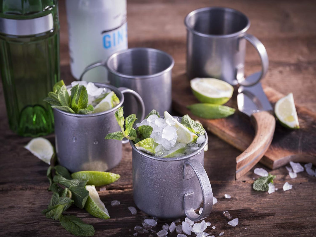 Buddy´s Bar - Moscow Mule Becher, 450 ml, hochwertiger Edelstahl-Becher, lebensmittelecht, Cocktail-