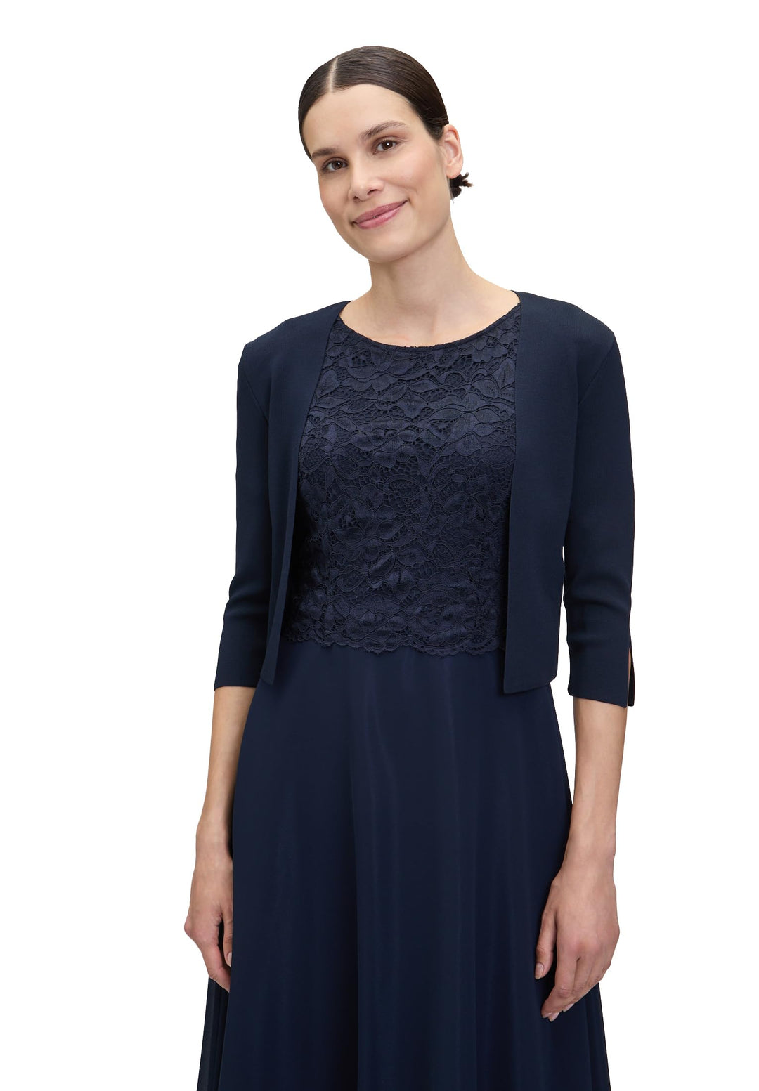 Vera Mont Damen Strickbolero Langarm XS Blau, XS Blau